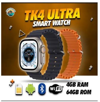 Tk4 Ultra 4G (Android+ SIM) Smart Watch 4/64 GB With Dual Starp